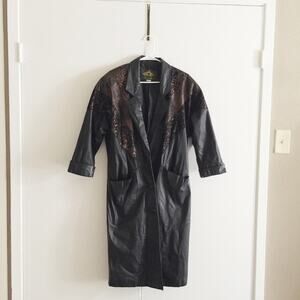 Avanti Genuine Leather Long Coat.--BA2